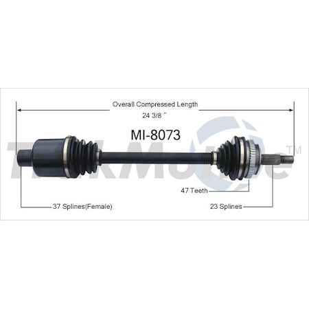 Surtrack Axle Cv Axle Shaft, Mi-8073 MI-8073